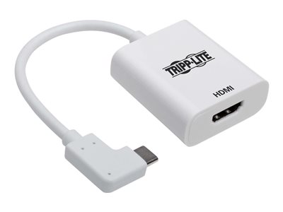 Eaton Tripp Lite Series Right-Angle USB C to HDMI 4K Adapter Cable USB-C M/F White 6in 5 Gbps