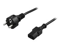 DELTACO DEL-109M Strømkabel 2m Sort