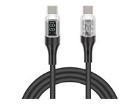 DeLOCK USB 2.0 USB Type-C kabel 2m Sort Transparent