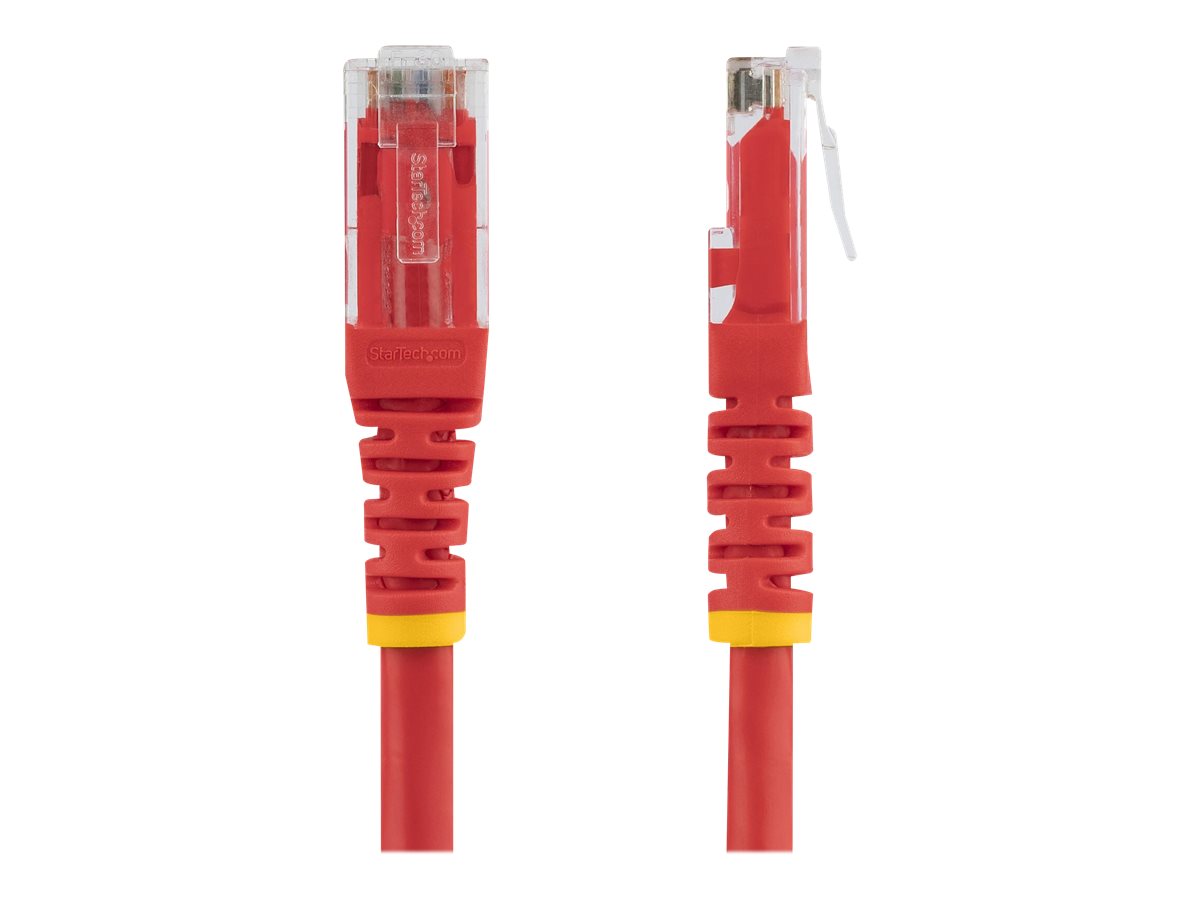 Startech 100ft CAT6 Ethernet Cable, 10 Gigabit Molded RJ45 650MHz 100W PoE Patch Cord, CAT 6 10GbE UTP Network Cable with Strain Relief, Red, Wiring is UL Certified/TIA