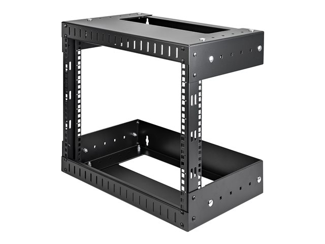 Startechcom 8u 19 Wall Mount Network Rack Adjustable Depth 12 20 2 Post Open Frame Server Room Rack For Av Data It Communication Computer Equipment Switch With Cage Nuts Screws 8u Adjustable Rack Rk812walloa Rack 8u