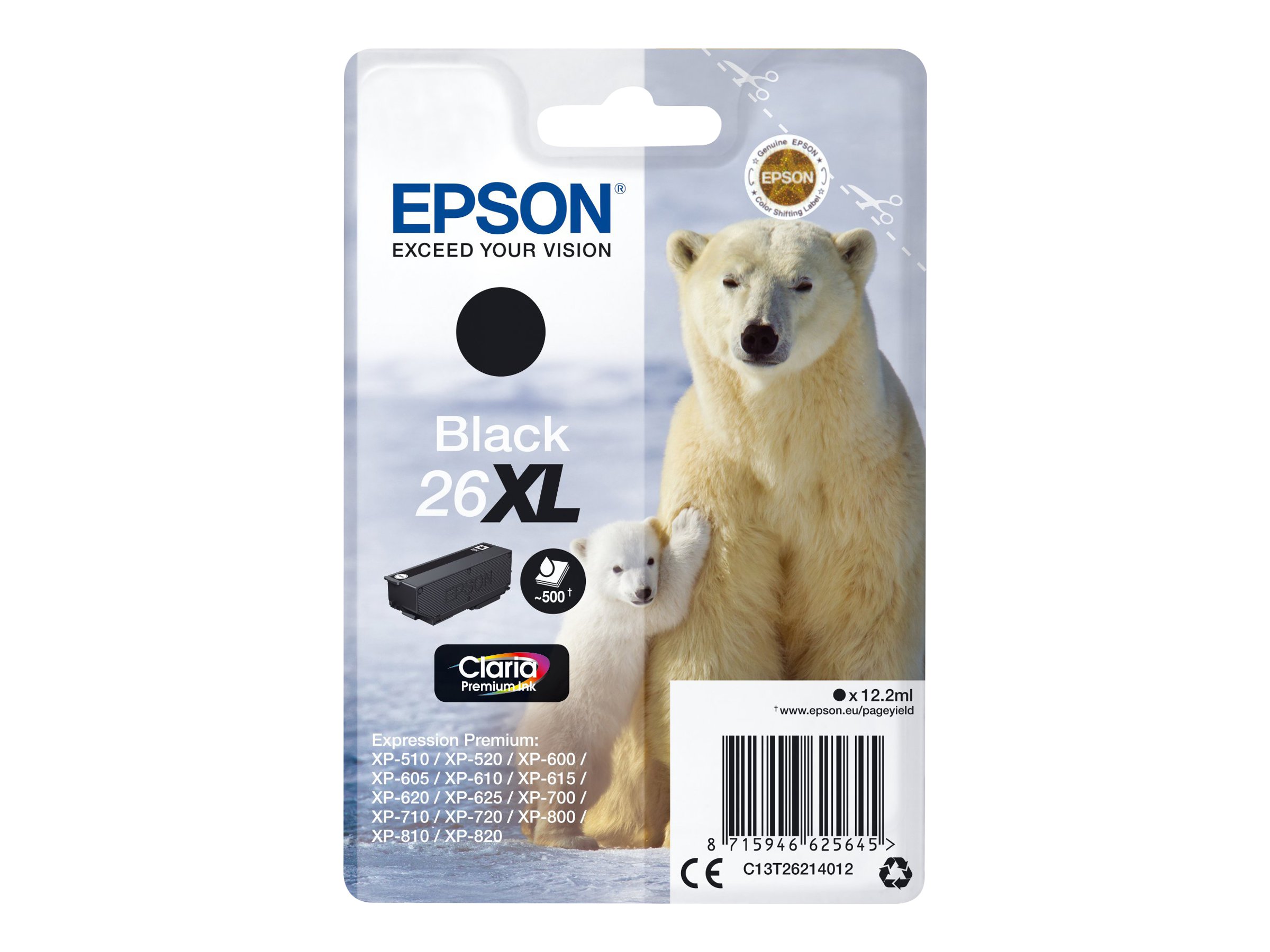 EPSON 4LB 26XL black ink claria prem w/s