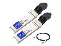 AddOn 1m IBM Compatible SFP+ DAC - Direct attach cable - SFP+ to SFP+ - 3.3 ft - twinaxial - for Lenovo ThinkAgile HX2320 Appliance; MX1020 Appliance; ThinkSystem DE4000H Hybrid; SD630 V2