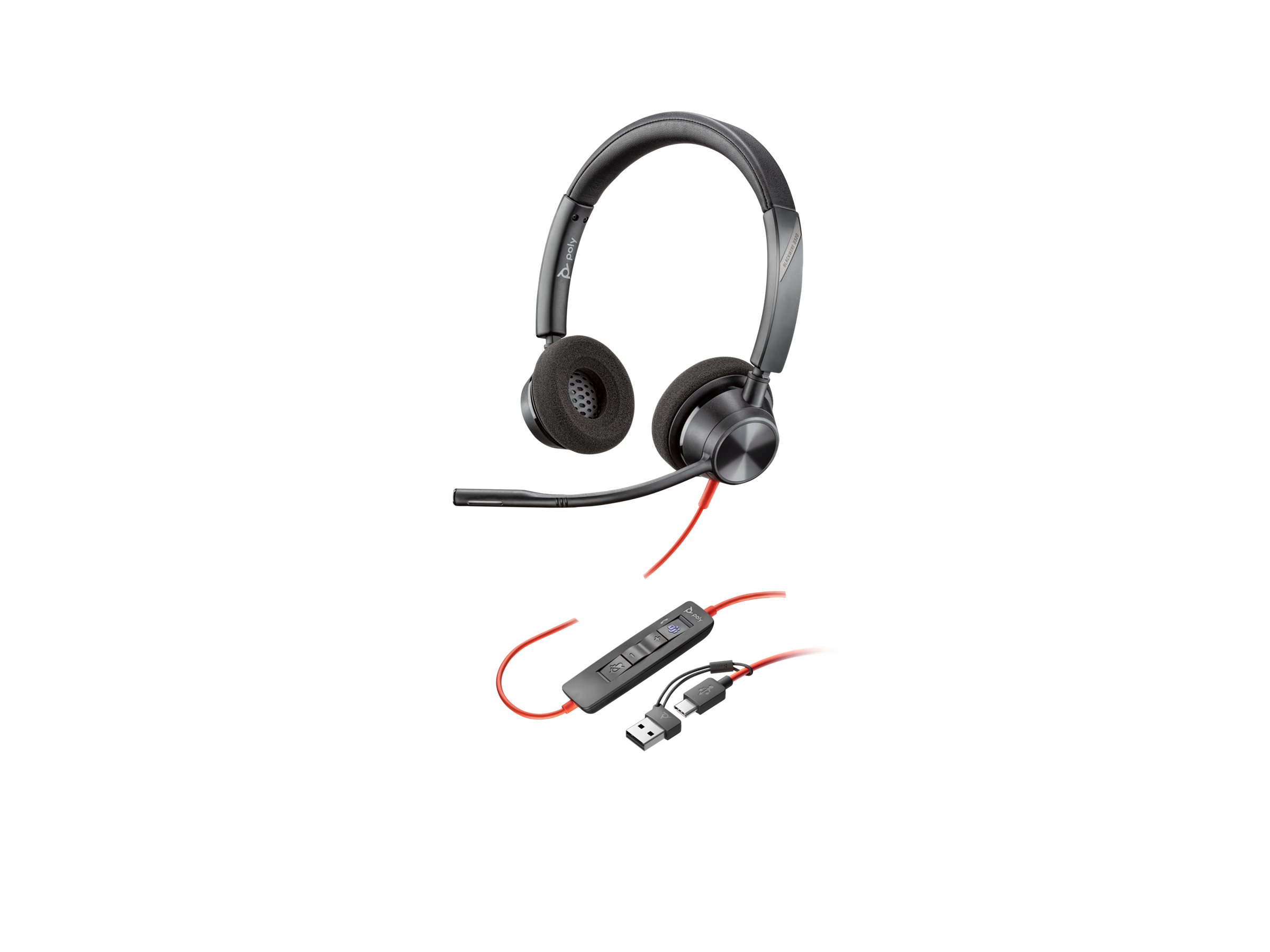 HP Poly Blackwire 3320 headset Usage / lifestyle Right-angle 72800
