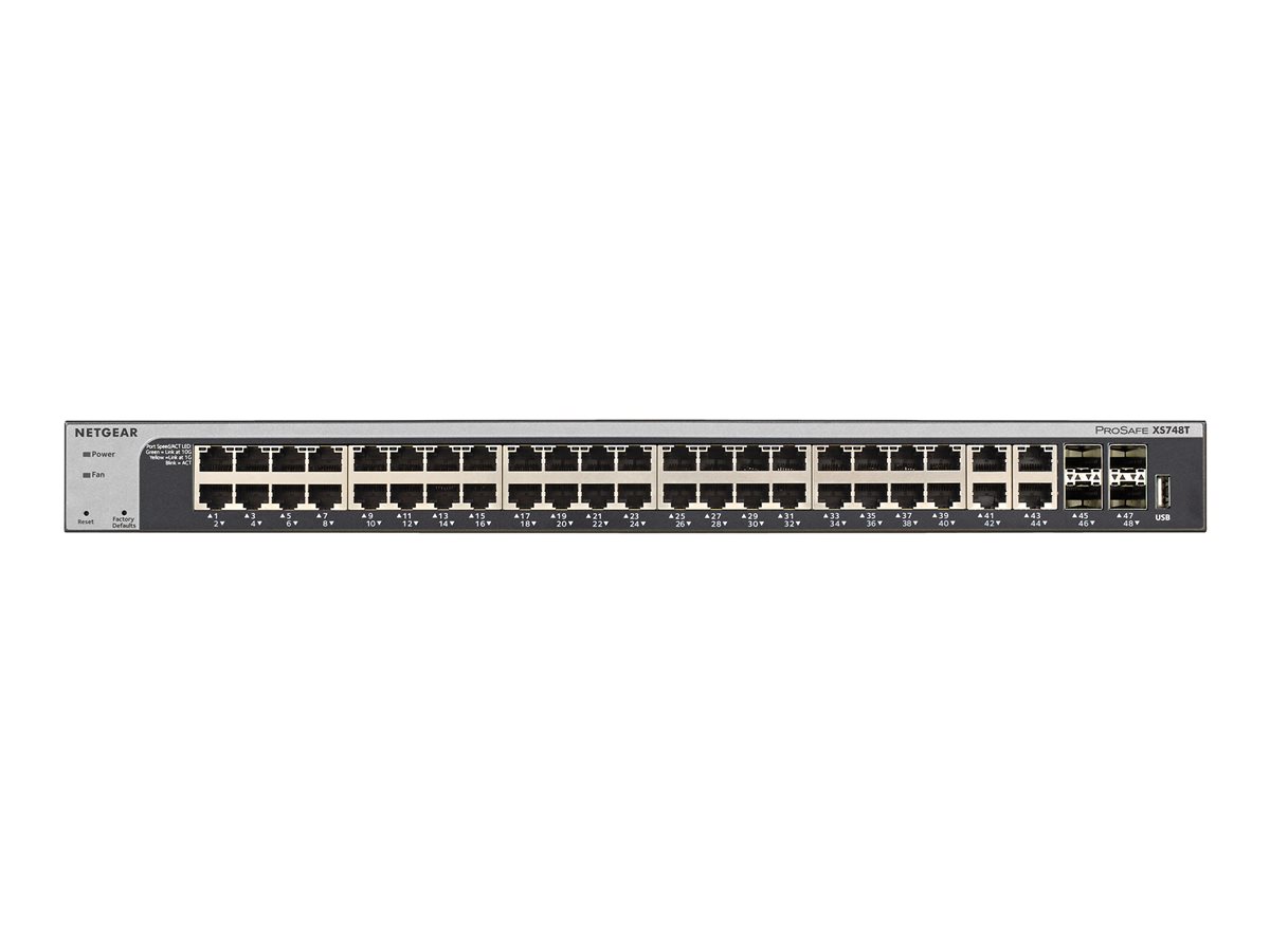 NETGEAR Smart XS748T - přepínač - 48 porty - inteligentní - Lze montovat do rozvaděče – foto 2