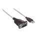 USB-A TO SERIAL CABLE 45CM- PL-2303RA BLACK/SILVER