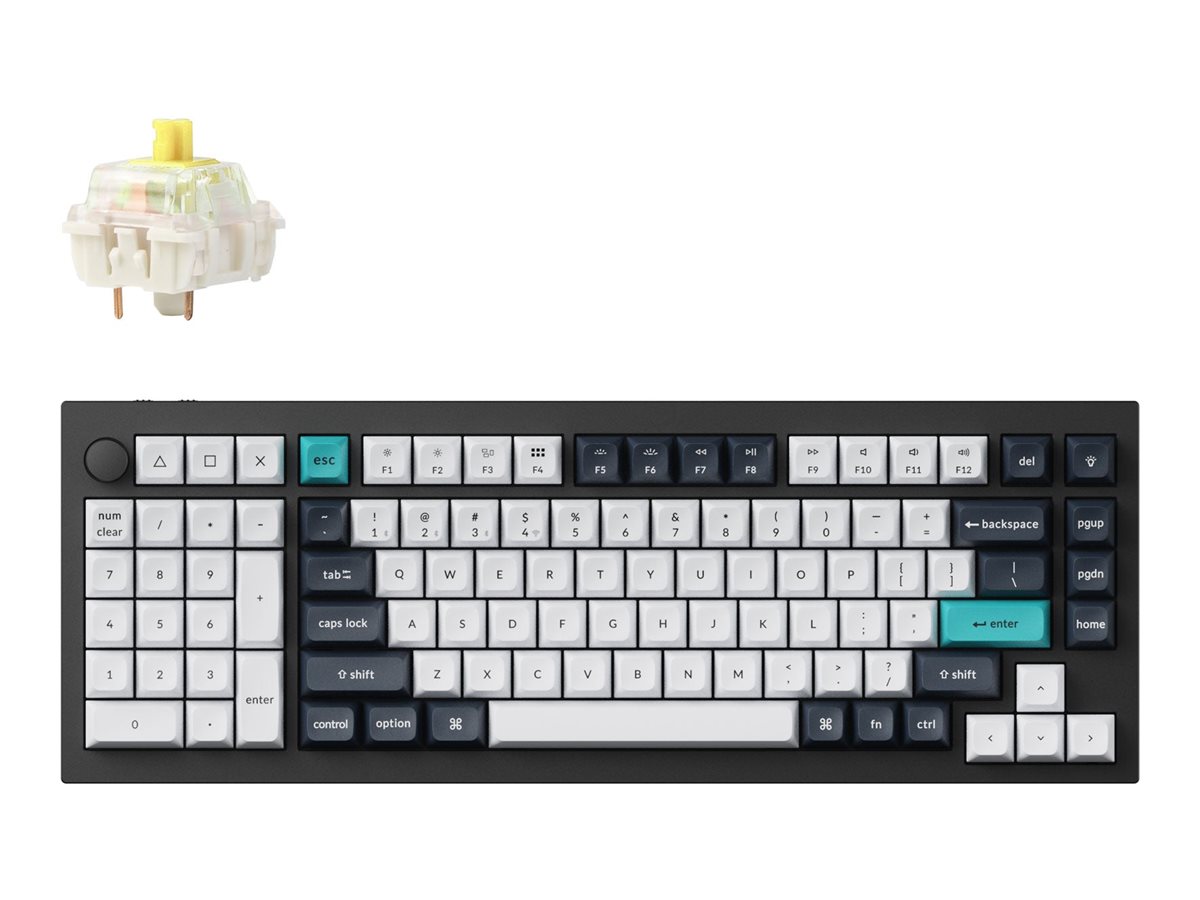 Keychron Q12 Max keyboard QMK/VIA custom mechanical fully assembled knob 96% with knob Product shot Front 79800