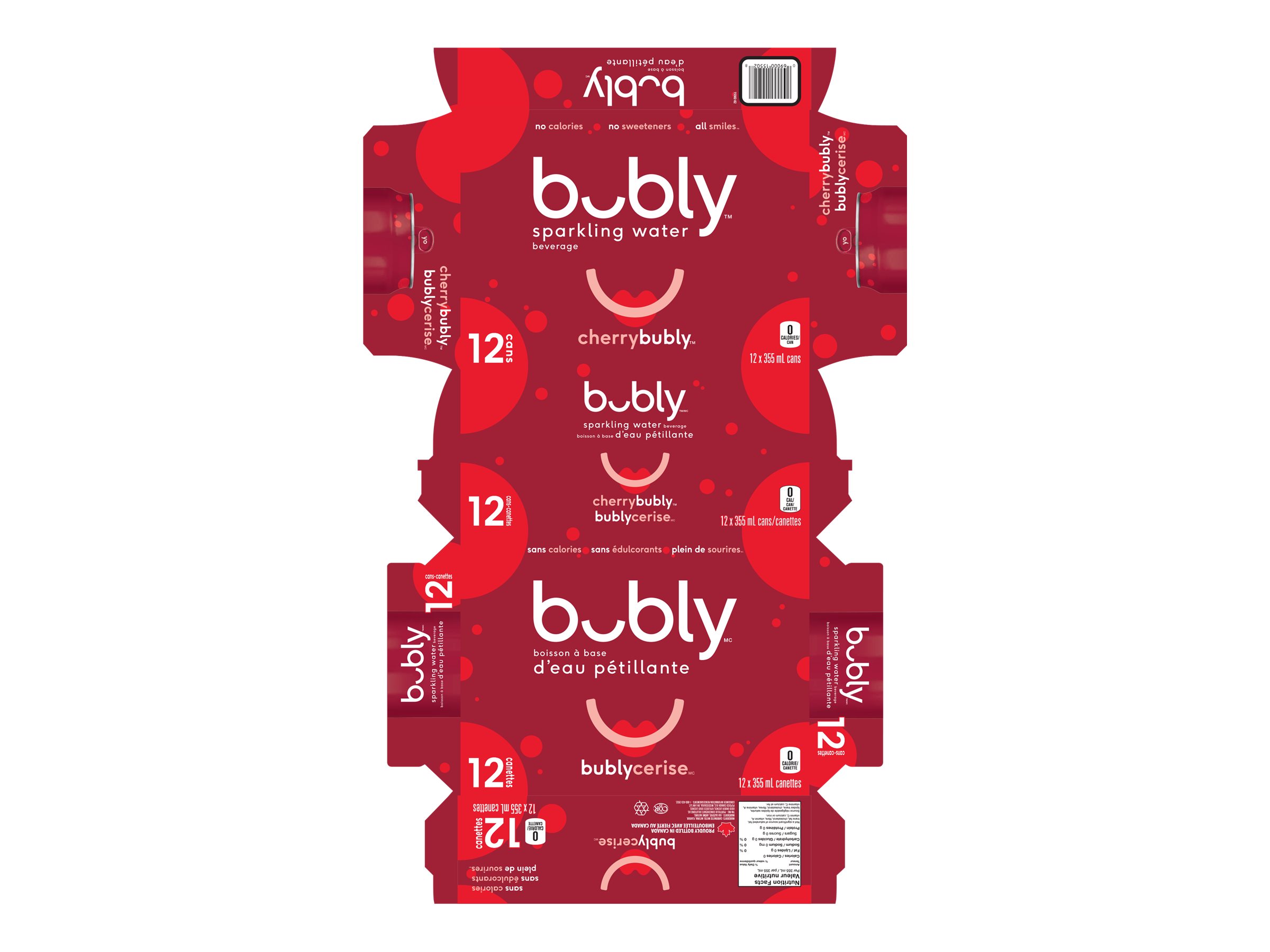 Bubly Sparkling Water - Cherry - 12x355ml