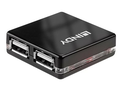 LINDY USB 2.0 Mini Hub 4 Port, 4x4cm, LINDY 42742 42742 (BILD2)