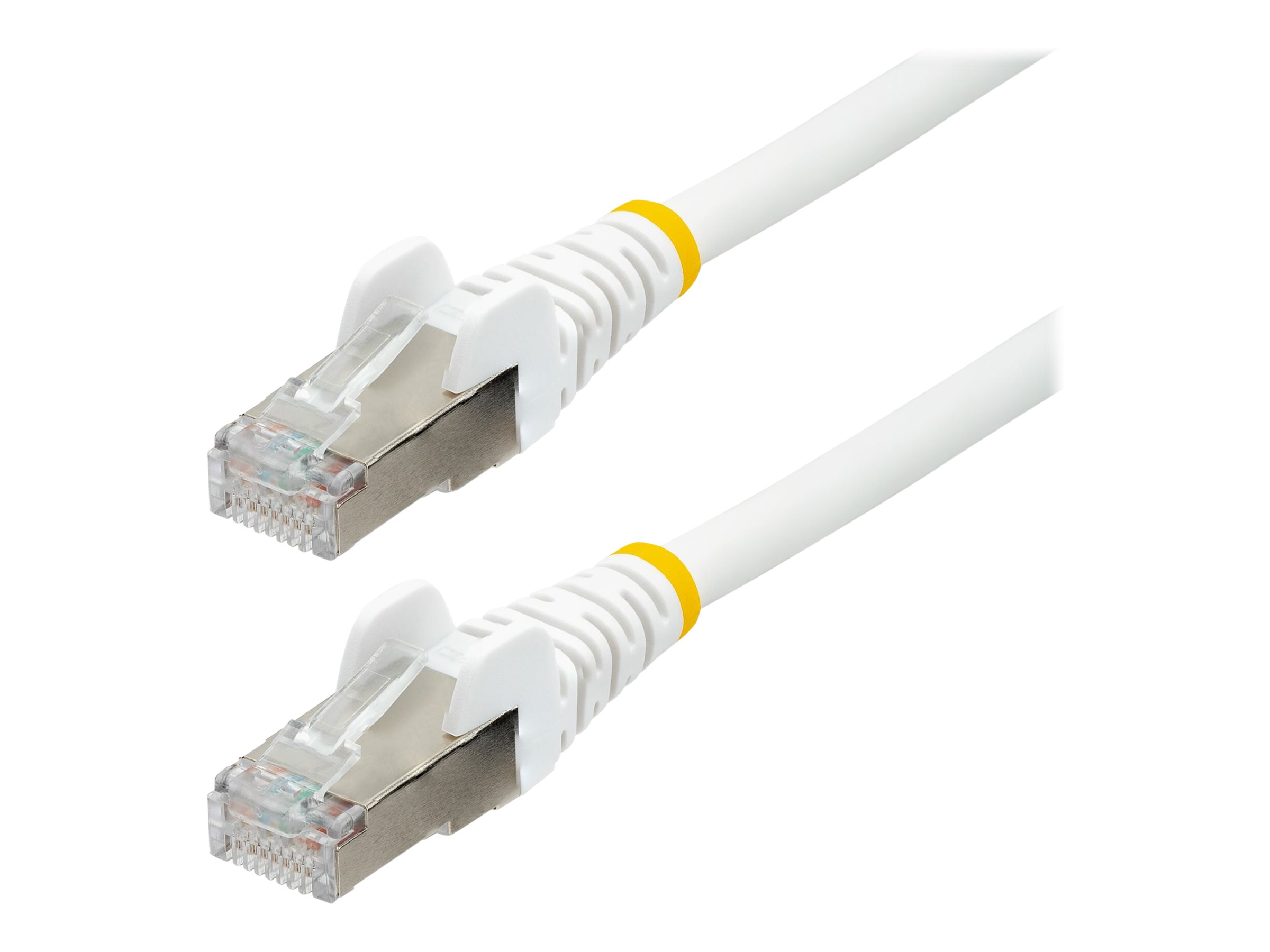 StarTech.com 4ft LSZH CAT6a Ethernet Cable, White, 10 Gigabit Snagless RJ45 100W PoE Patch Cord, CAT 6A 10GbE 27AWG S/FTP Network Cable w/Strain Relief, Fluke Tested/ETL