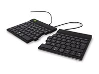 R-Go Split Ergonomiske tastatur, QWERTZ (DE), sort, kablet Tastatur Kabling Tysk