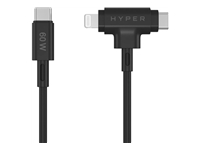 HyperJuice - Câble Lightning - 24 pin USB-C mâle pour 24 pin USB-C, Lightning mâle - 1.5 m 