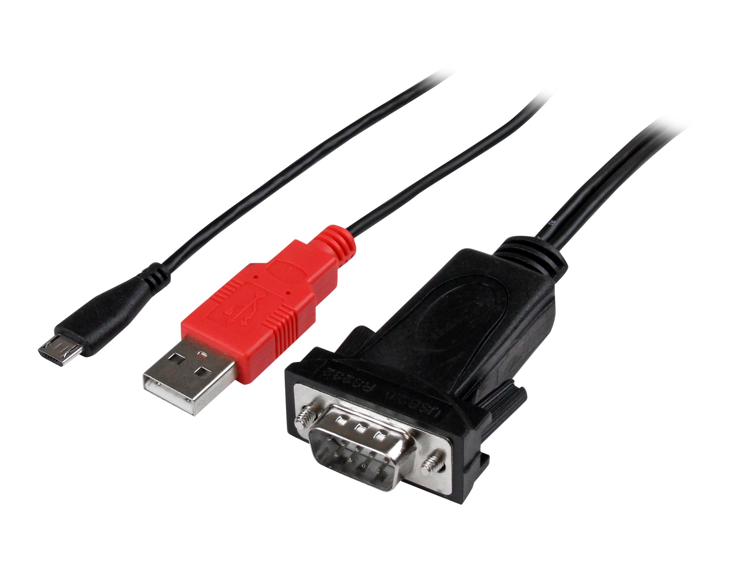 sød smag Synlig karton StarTech.com Micro USB to RS232 DB9 Serial Adapter Cable for Android w/ USB  Charging | www.shi.com