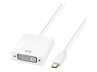 Dynamix display adapter 24 pin USB-C to DVI 15 Product shot Right-angle 79250