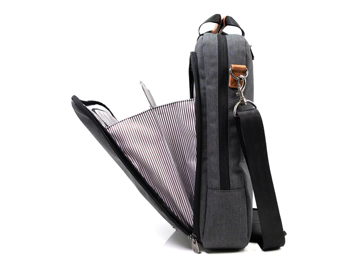 PKG Riverdale Notebook Carrying Messenger Bag for 15'' - 16'' Laptops - Dark Grey