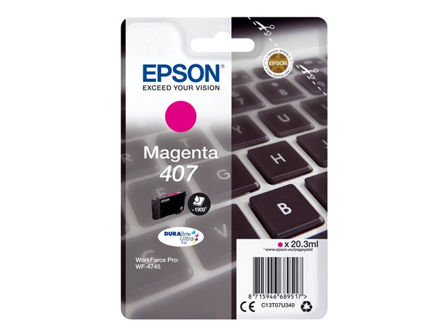 Image of Epson 407 - L size - magenta - original - ink cartridge