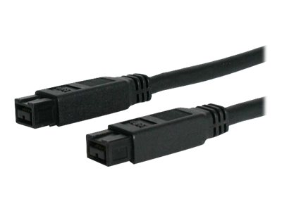 Image of StarTech.com 10 ft 1394b Firewire 800 Cable 9-9 M/M - IEEE 1394 cable - FireWire 800 (M) to FireWire 800 (M) - 10 ft - black - 1394_99_10 - IEEE 1394 cable - FireWire 800 to FireWire 800 - 3 m
