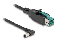 DeLOCK 8 pin USB PlusPower (12 V) (male) - Strøm DC jackstik 5,5 mm (ID: 2,5 mm) (male) Sort 2m Forstærket USB kabel