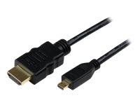 StarTech.com Câble Micro HDMI vers HDMI avec Ethernet 1m - Vidéo 4K 30Hz - Câble Adaptateur/Convertisseur Micro HDMI High Speed Type-D vers HDMI 1.4 - Résistant - Écrans/TV/Affichages HDMI UHD