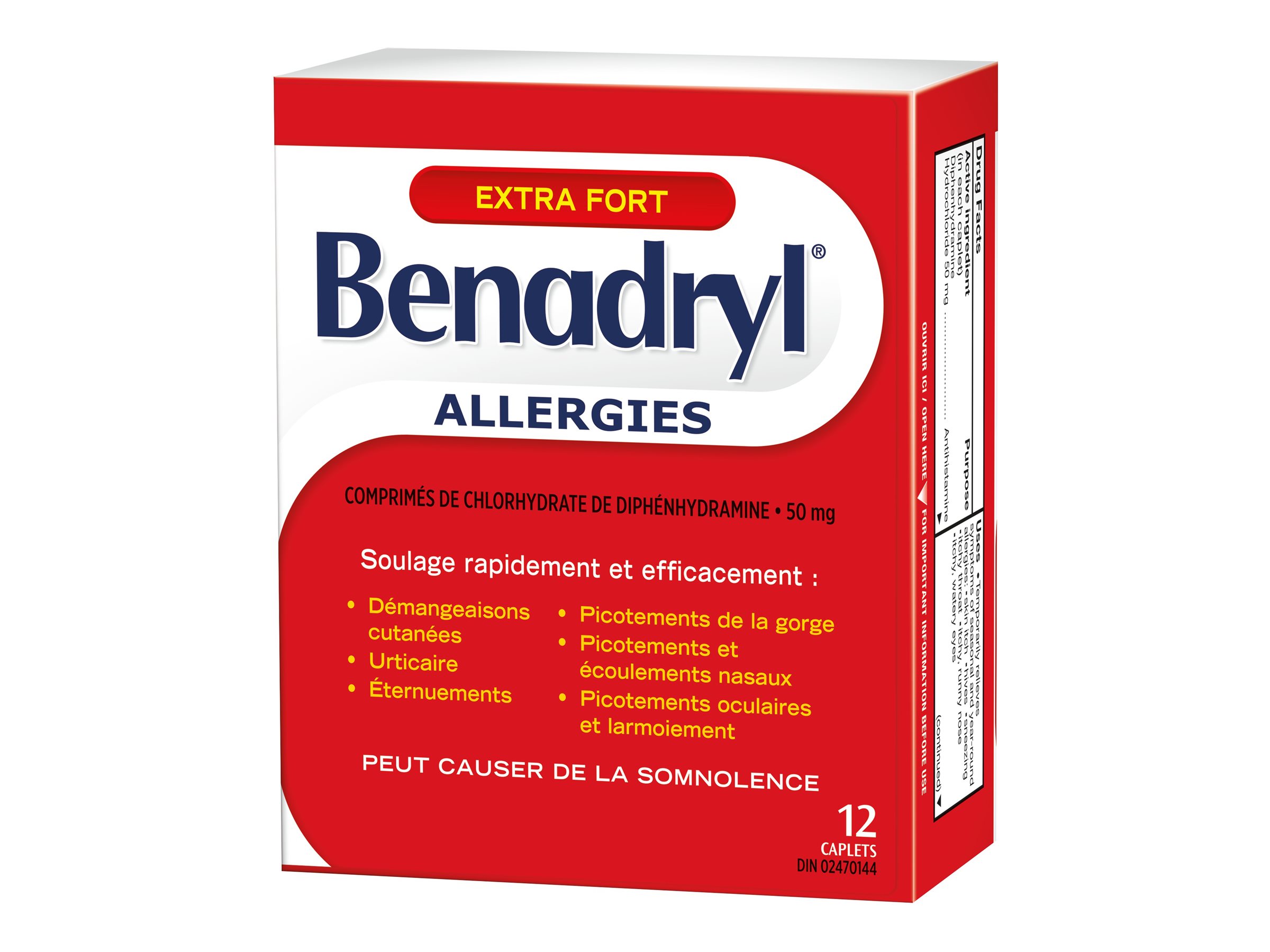 Benadryl Extra Strength Allergy Caplets - 12's