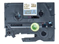 Ruban TZERL34 12mm or / bleu  tissu non adhésif