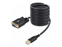 StarTech.com 10ft (3m) USB to Null Modem Serial Adapter Cable, Interchangeable DB9 Screws/Nuts, COM Retention, USB-A to RS232