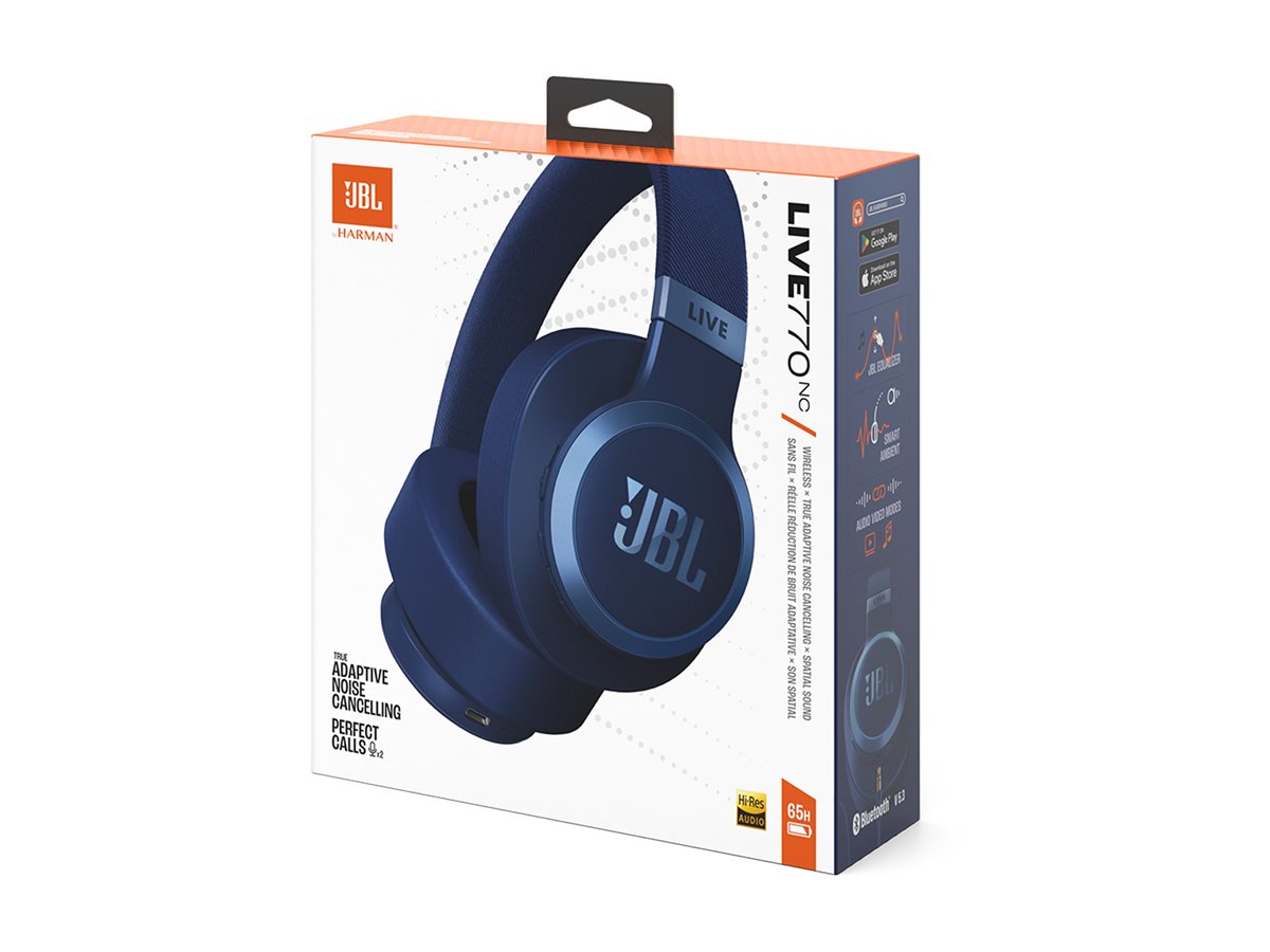 JBL LIVE 770NC Wireless Headphones - Blue - JBLLIVE770NCBLUAM