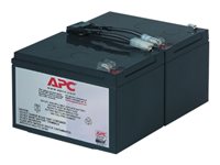 APC Replacement Battery Cartridge #6 - UPS battery Lead Acid - black - for P/N: DLA1500J, SMC1500, SMC15000I, SMT1000, SMT1000I, SMT1000US, SU1000RMI, SUA1000ICH