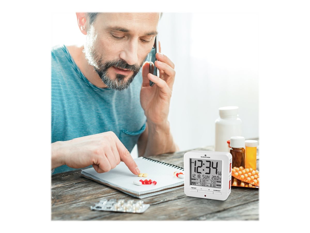 MARATHON MEDICATION CLOCK CLO30075WH