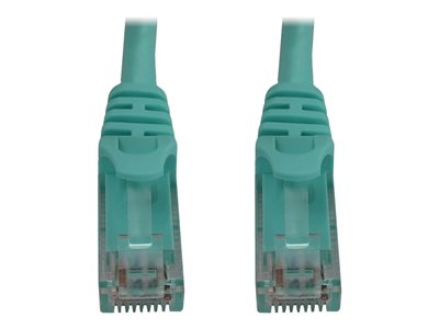Eaton Tripp Lite Series Cat6a 10G Snagless Molded UTP Ethernet Cable (RJ45 M/M), PoE, Aqua, 2 ft. (0.6 m)