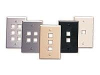 Leviton QuickPort Wall mount plate white 2 ports