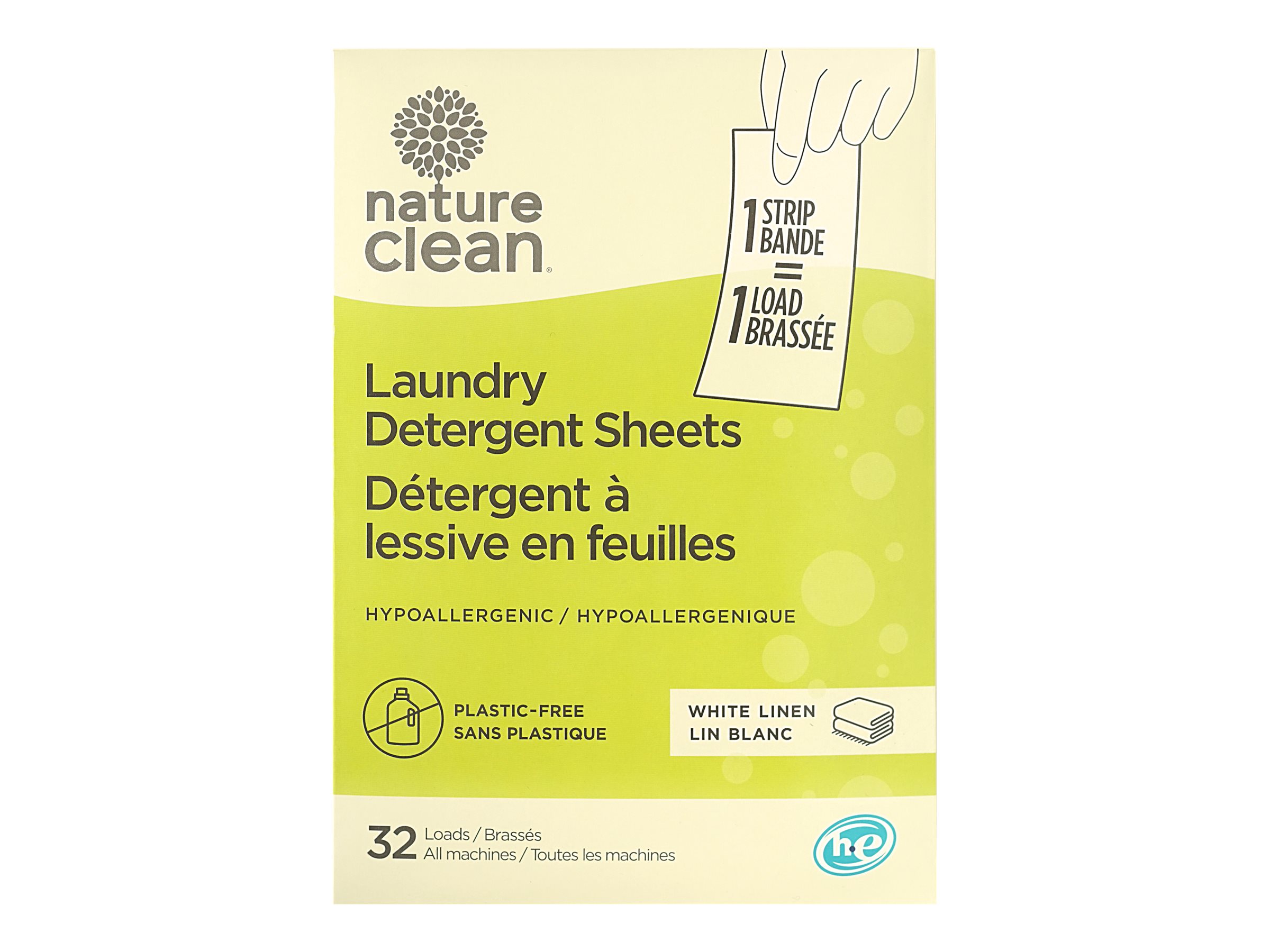 Nature Clean Laundry Detergent Sheets White Linen 32's