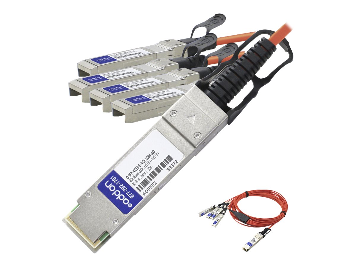 AddOn 10m Cisco Compatible QSFP+ Breakout AOC