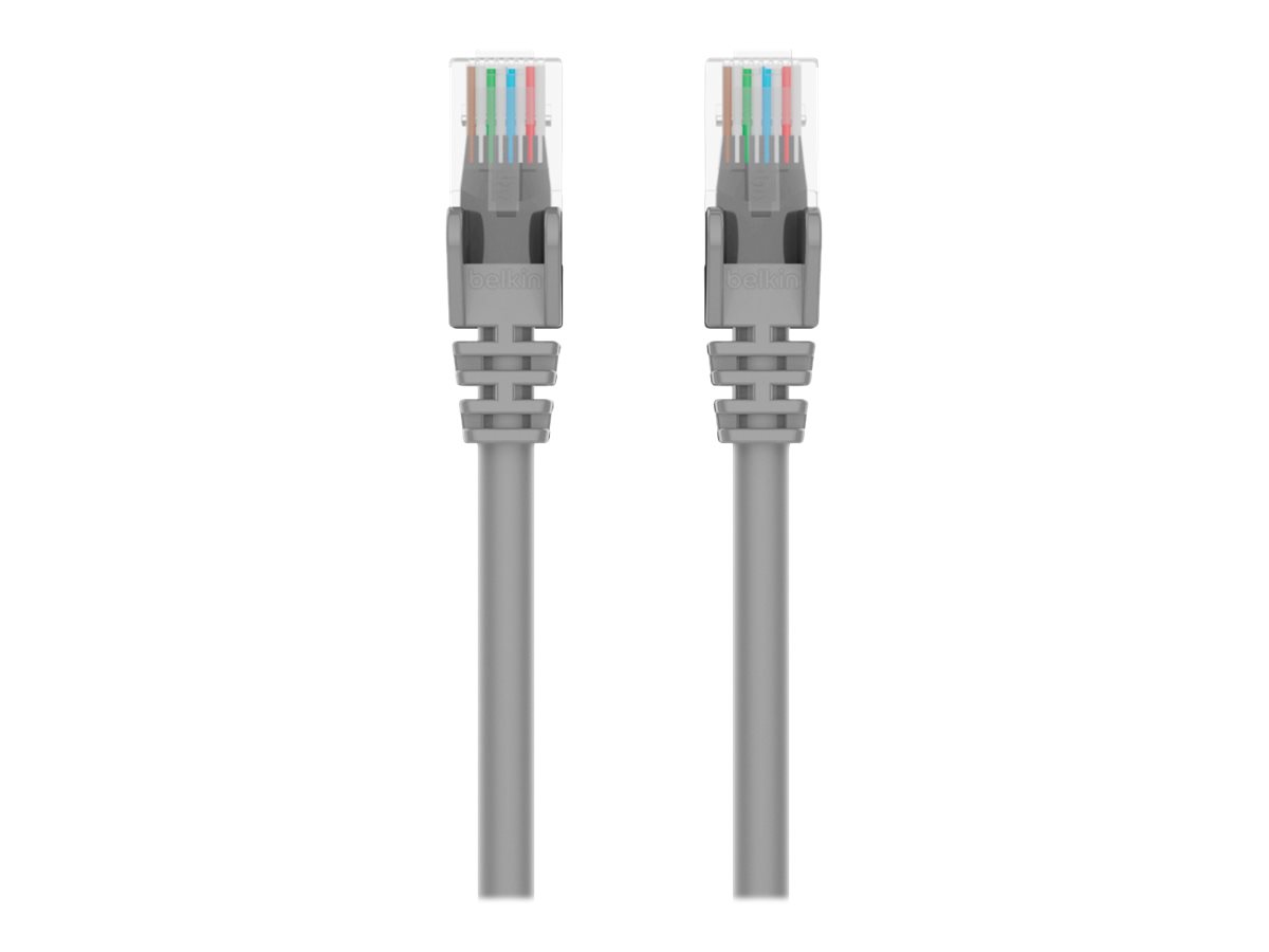 Belkin 25ft CAT5e Ethernet Patch Cable Snagless, RJ45, M/M, Gray