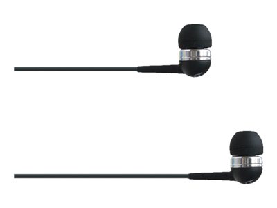 4XEM Earphones with mic ear-bud wired 3.5 mm jack black -