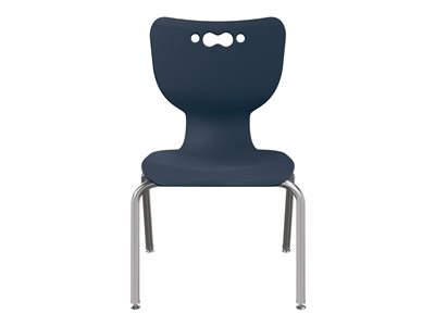 MooreCo Hierarchy Chair educational ergonomic chrome midnight navy