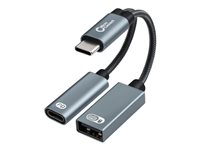 MicroConnect USB-C adapter 13cm Sølv