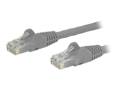 StarTech.com 7ft CAT6 Ethernet Cable, 10 Gigabit Snagless RJ45 650MHz 100W PoE Patch Cord, CAT 6 10GbE UTP Network Cable w/Strain Relief, Gray, Fluke Tested/Wiring is UL Certified/TIA - Category 6 - 24AWG (N6PATCH7GR) - Patch cable - RJ-45 (M) to RJ-45 (M) - 2.1 m - UTP - CAT 6 - molded, snagless - gray