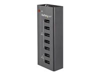 StarTech.com 7 Port USB Charging Station with 5x 1A Ports and 2x 2A Ports charging strip - + AC power adapter - USB