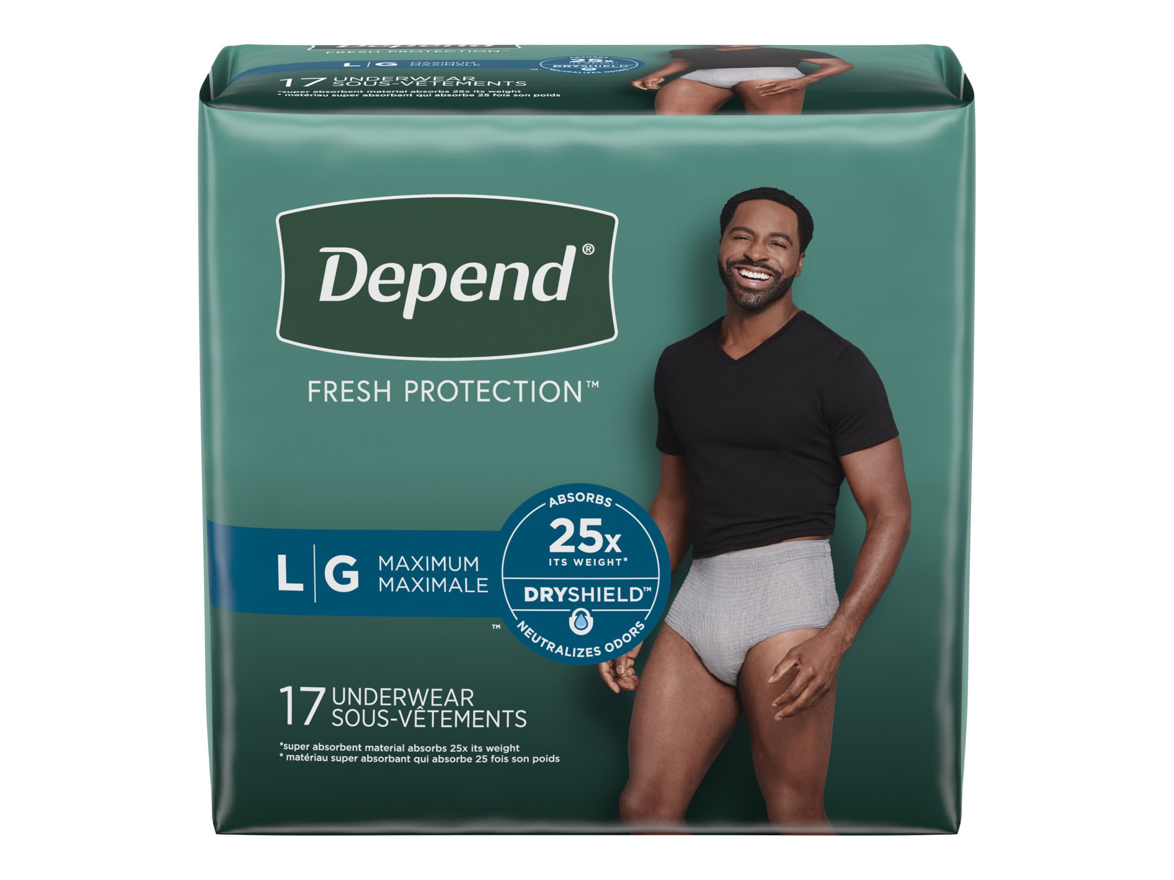 Adult Incontinence Underwear Bundle: Depend Fresh Protection Underwear for  Women, Maximum, XL, Blush, 26 Count and Depend Night Defense Underwear for