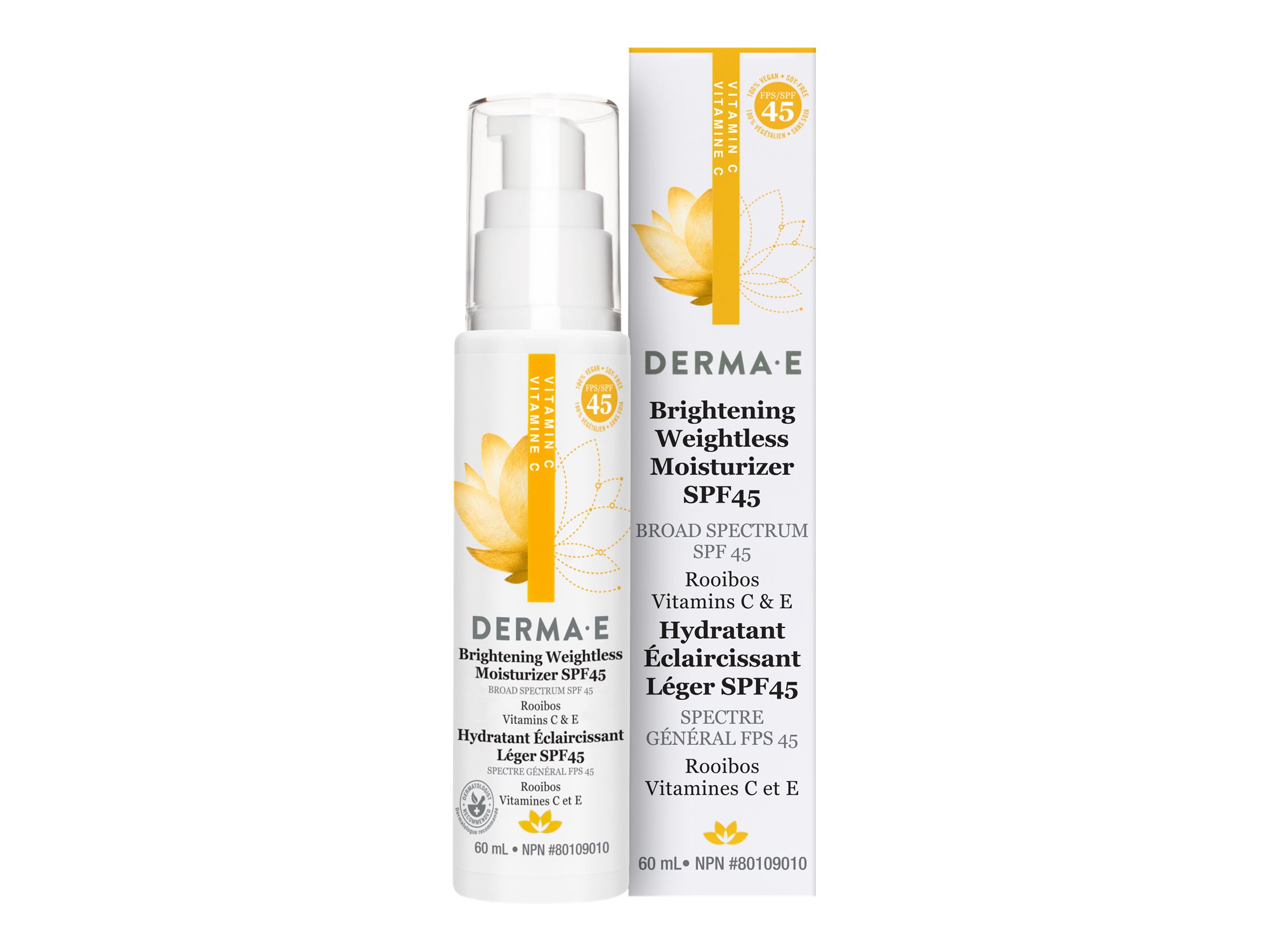 DERMA E Vitamin C Brightening Weightless Moisturizer - SPF 45 - 60ml