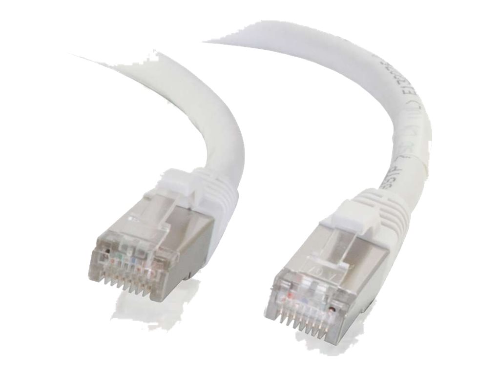 C2G Cat6a Booted Shielded (STP) Network Patch Cable - patch kabel - 2 m - bílá