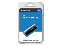 Integral Europe Black USB 2.0 Flash Drive INFD16GBBLK.