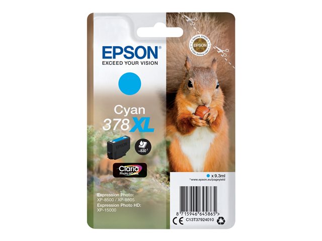 Image of Epson 378XL - high capacity - cyan - original - ink cartridge