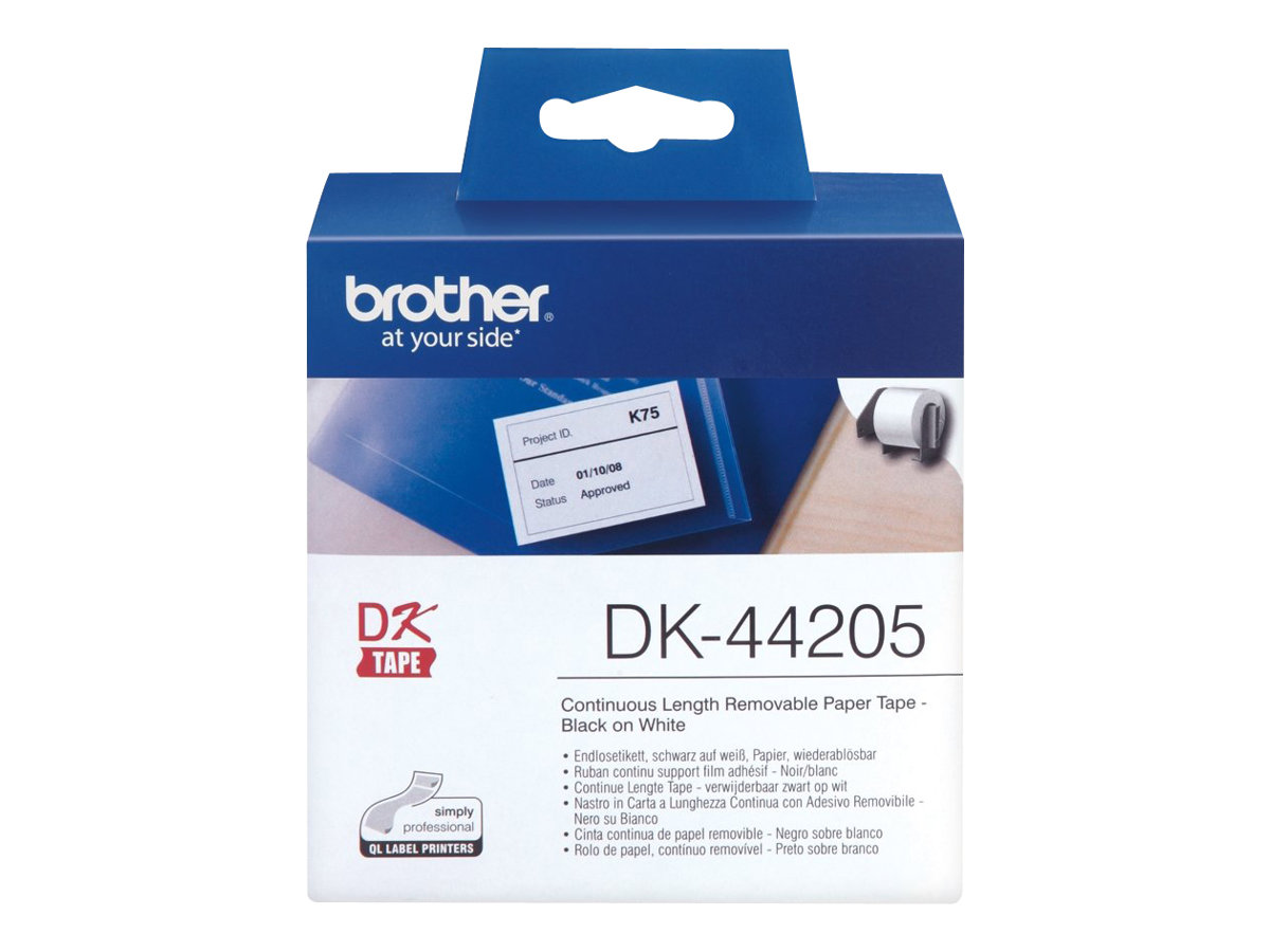 Brother DK44205 - Entfernbarer Klebstoff - wei? - Rolle (6,2 cm x 30,5 m) 1 Rolle(n) Etiketten - f?r Brother QL-1050, 1060, 500, 550, 560, 570, 580, 650, 700, 710, 720