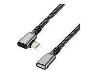 LogiLink USB 3.2 Gen 1 USB Type-C forlængerkabel 2m Sort Grå