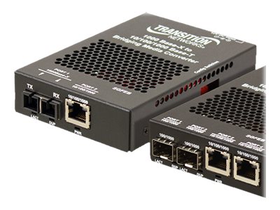 Transition Networks Stand-Alone - fiber media converter - 10Mb LAN, 100Mb  LAN, GigE