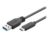 MicroConnect USB 3.1 Gen 1 USB Type-C kabel 2m Sort