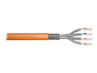 DIGITUS Professional CAT 7a Kabel med afskærmning med folie og kobberfletning (SFTP 500m Bulkkabel Orange RAL 2000