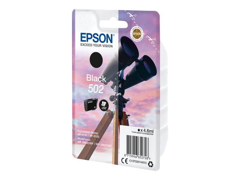 EPSON 4LB Singlepack Black 502 Ink w/s